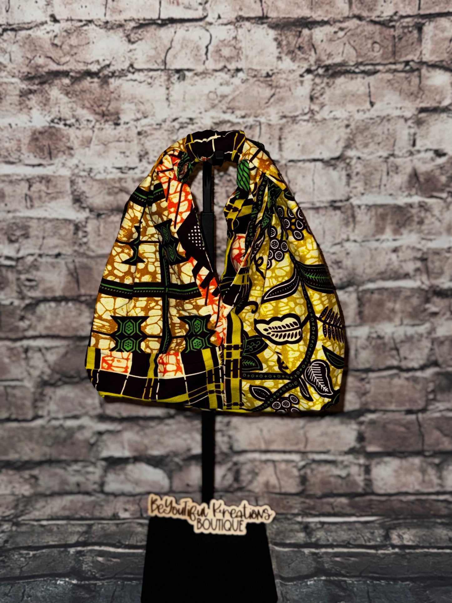 Golden Heritage Ankara Knot Bag