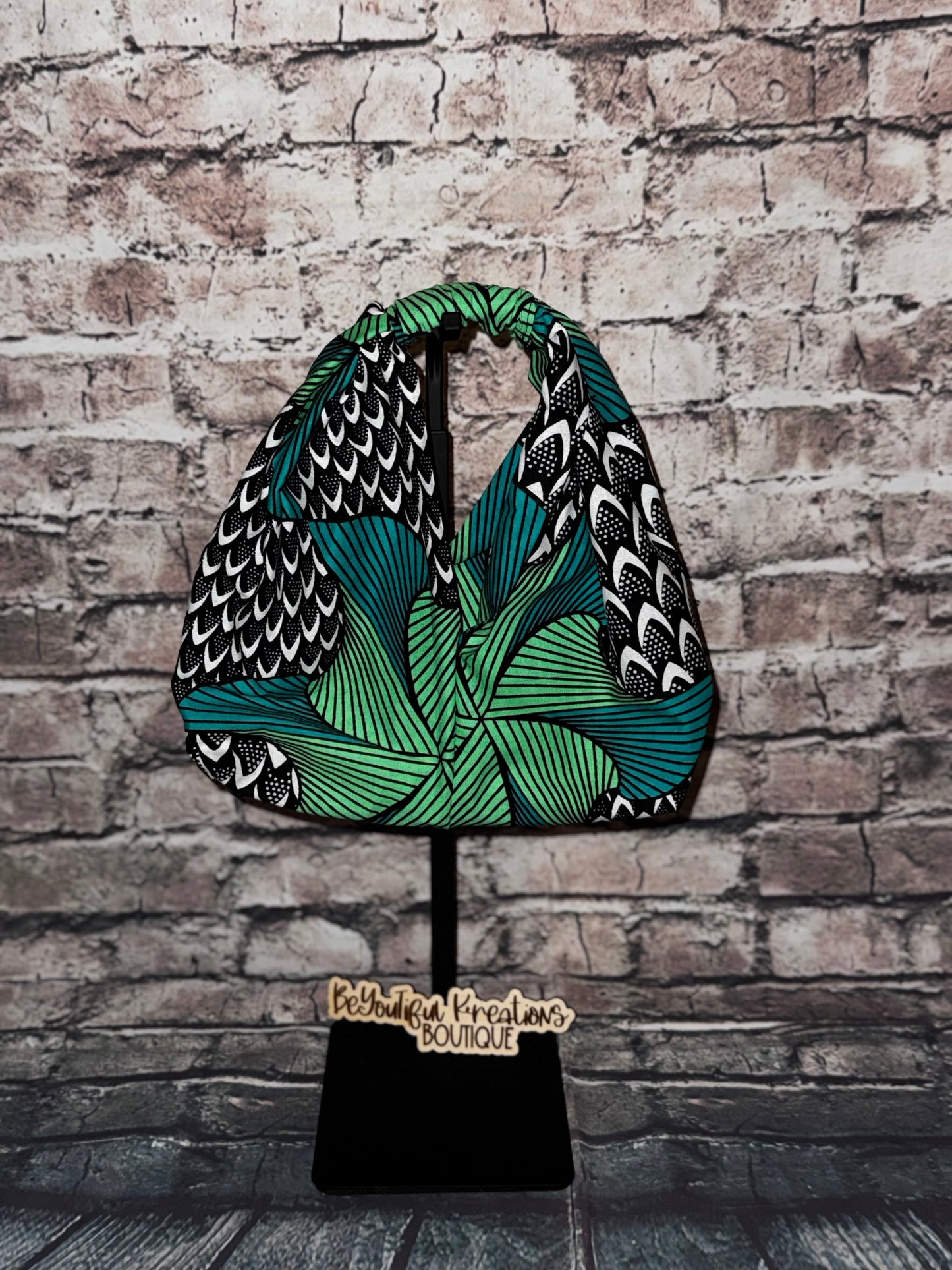 Emerald Motion Ankara Knot Bag