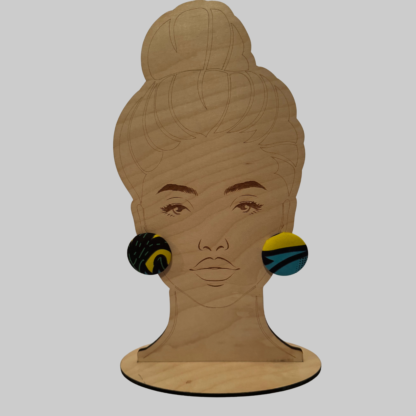 Cute As a Button — Ankara Button Earrings