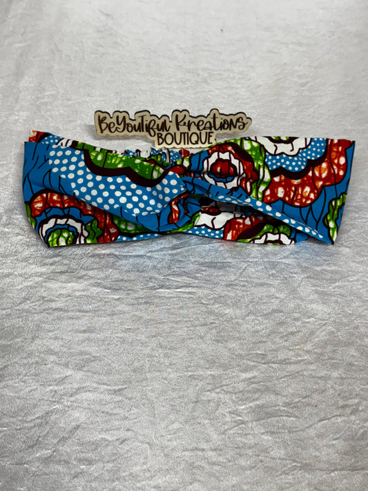 “Bold Petals” Ankara Twist Headband