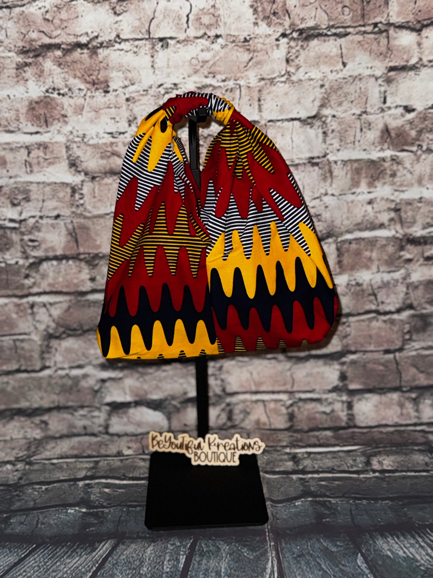 Crowned in Culture Ankara Knot Bag