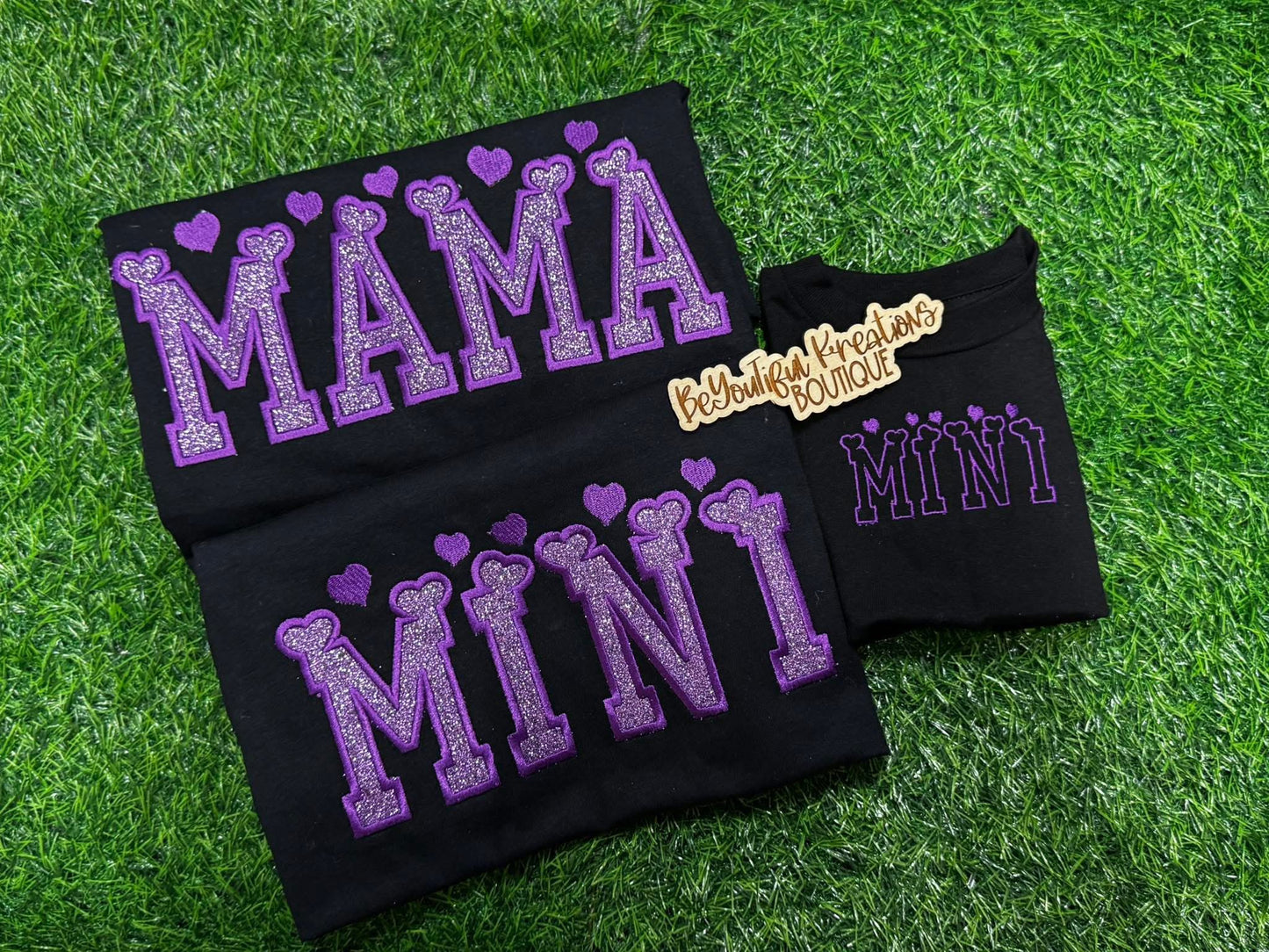 Mama & Mini Glitter Embroidered Tee Set