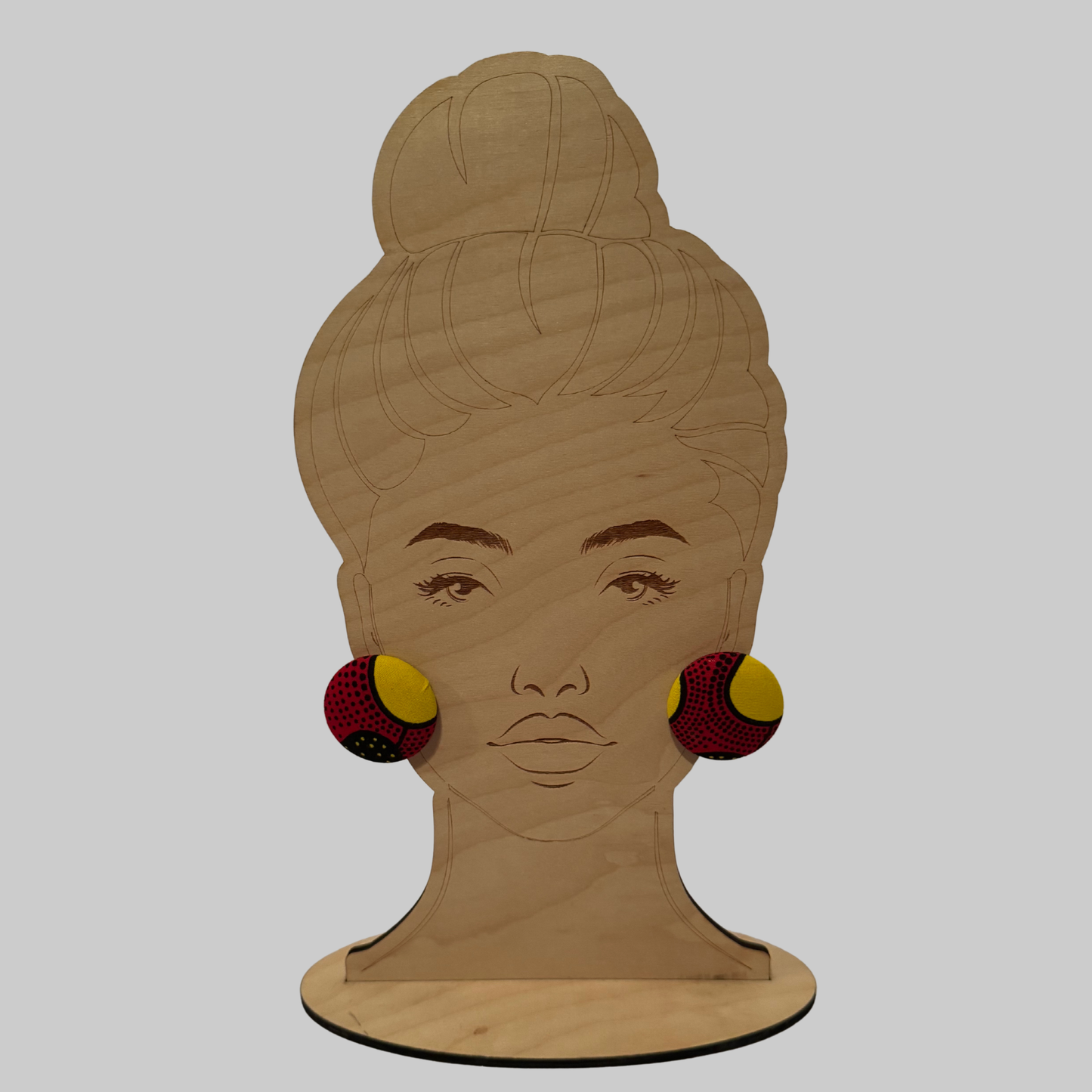 Cute As a Button — Ankara Button Earrings