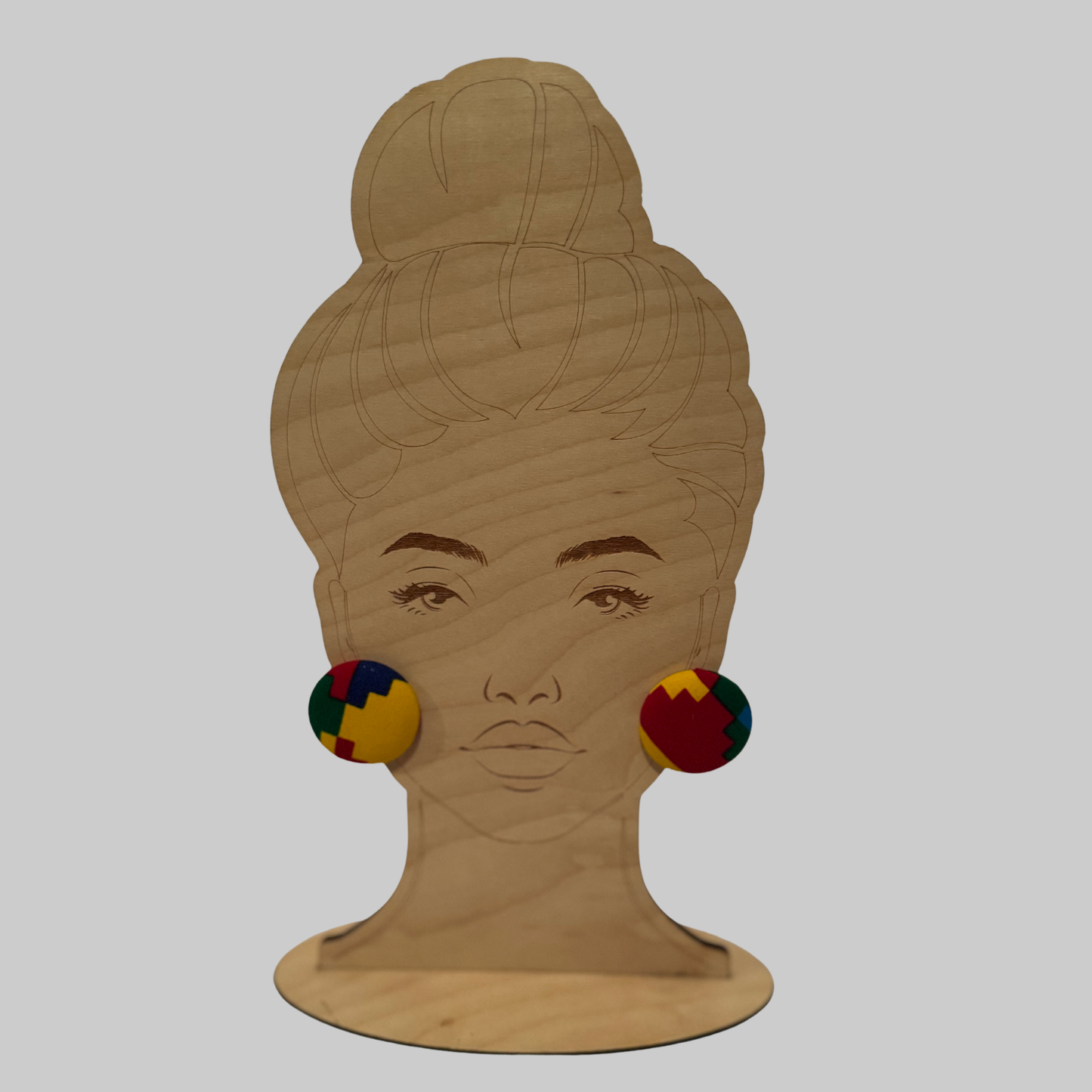 Cute As a Button — Ankara Button Earrings
