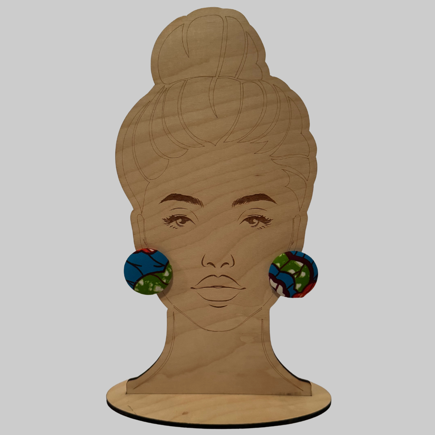Cute As a Button — Ankara Button Earrings