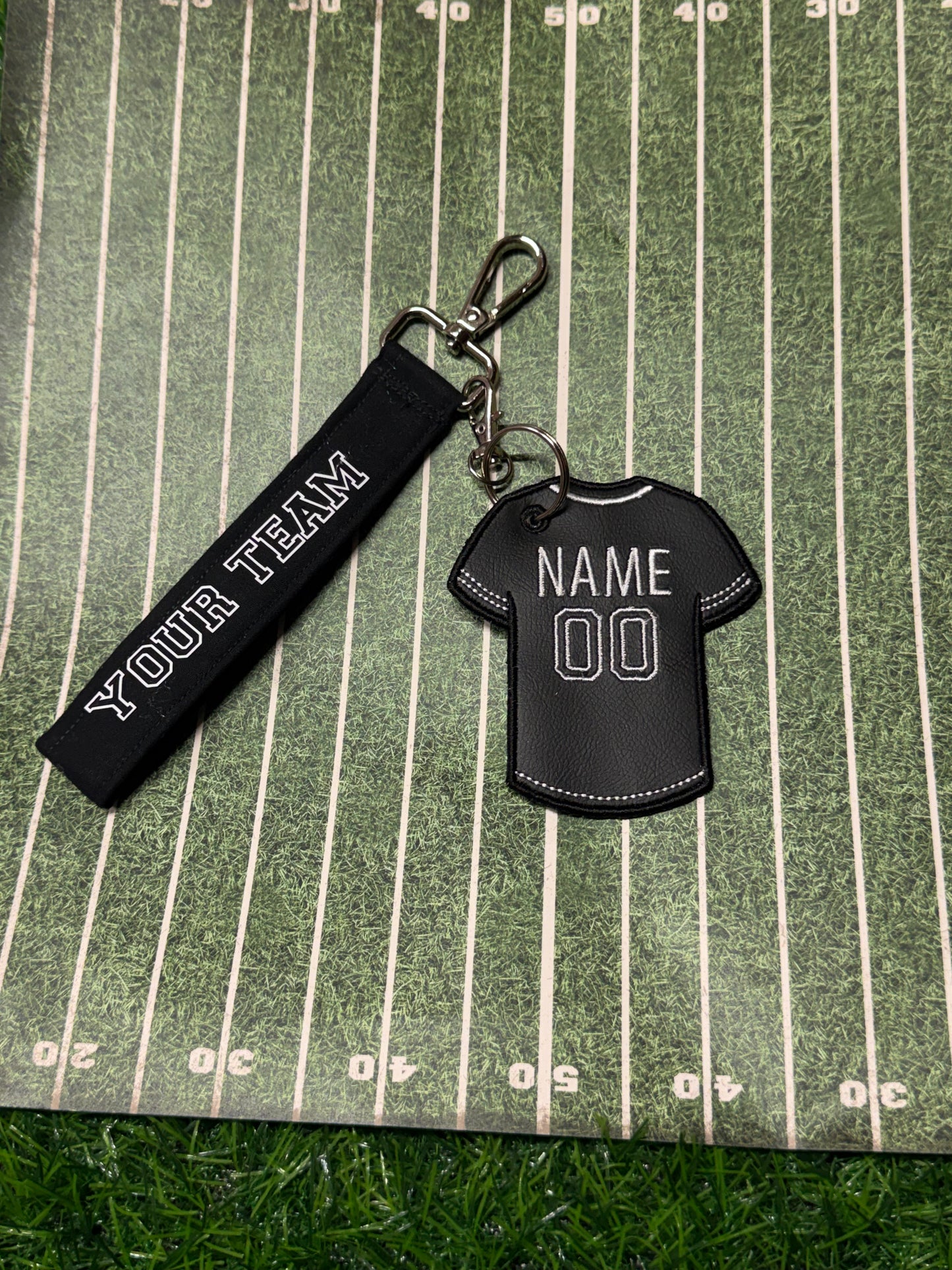 Personalized Game Day Jersey Wristlet Set
