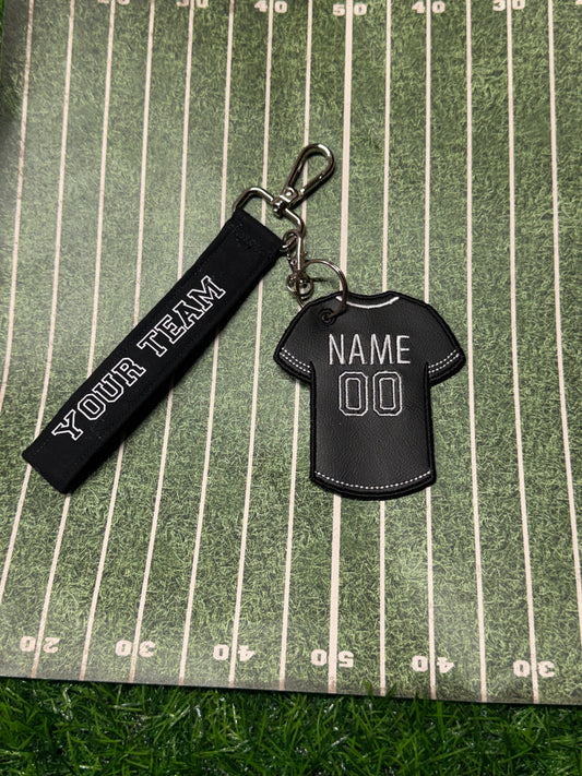 Personalized Game Day Jersey Wristlet Set