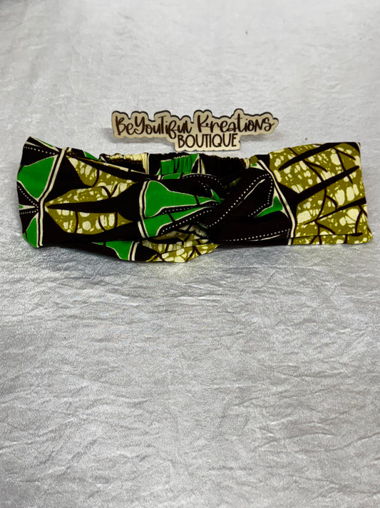 “Jade Roots” Ankara Twist Headband
