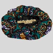 Load image into Gallery viewer, Nia Grace Satin-Lined Ankara Bonnet - Regular
