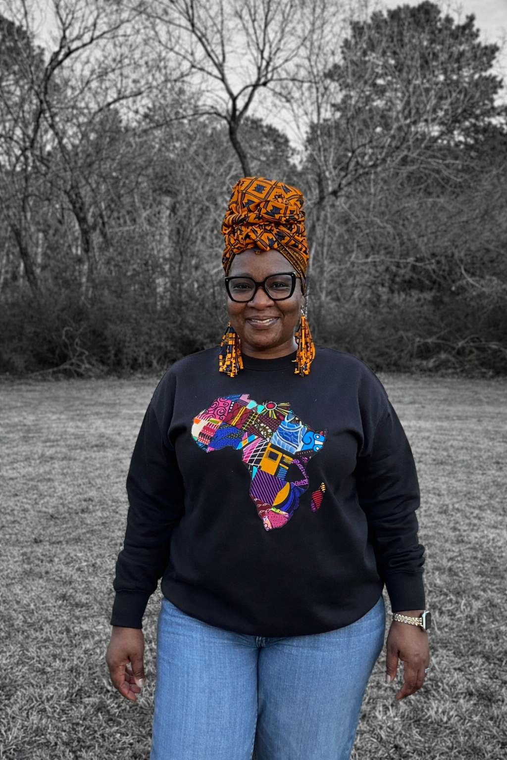 Pieces of Purpose: Heritage Fragments Patchwork Applique' Sweatshirt