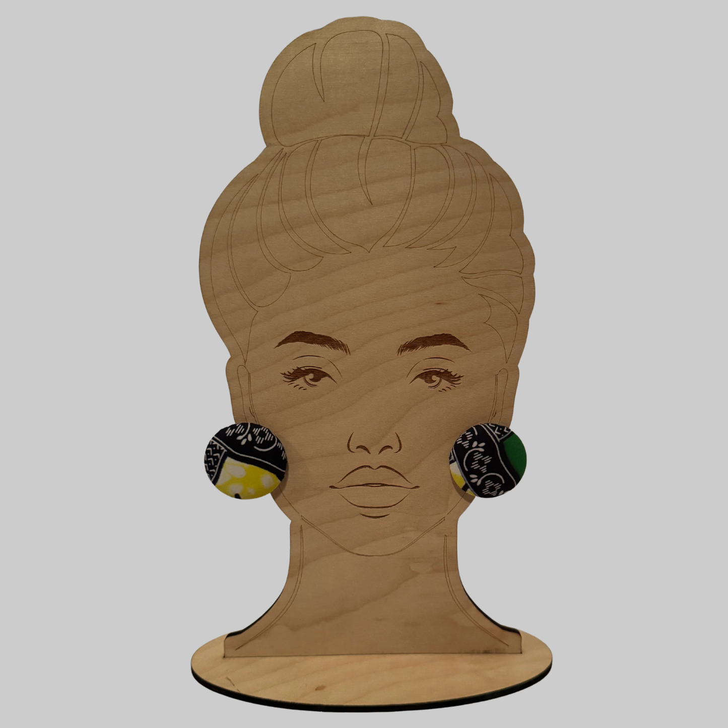 Cute As a Button — Ankara Button Earrings