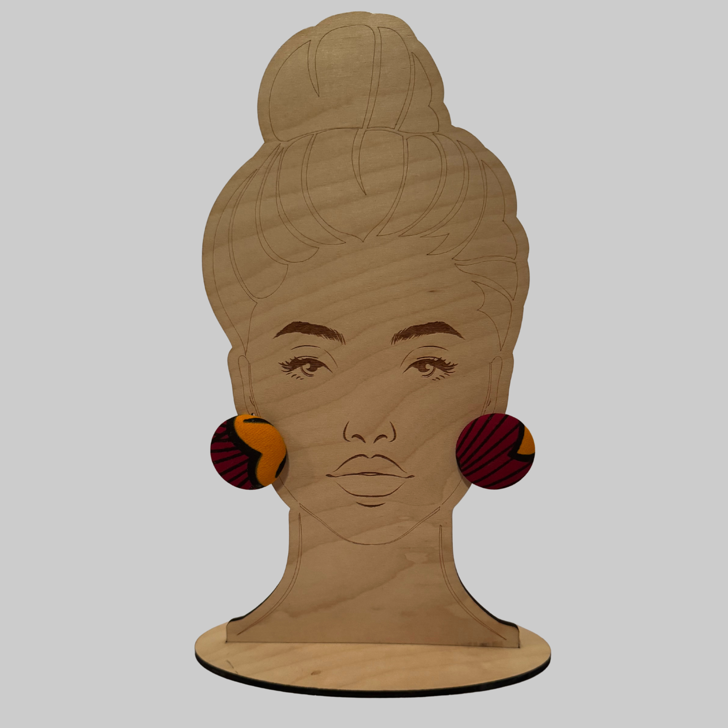 Cute As a Button — Ankara Button Earrings