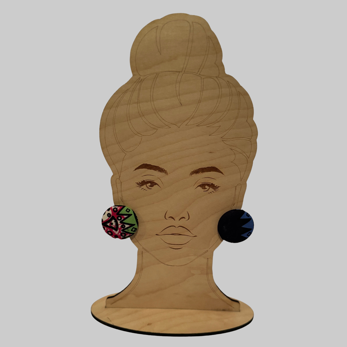 Cute As a Button — Ankara Button Earrings