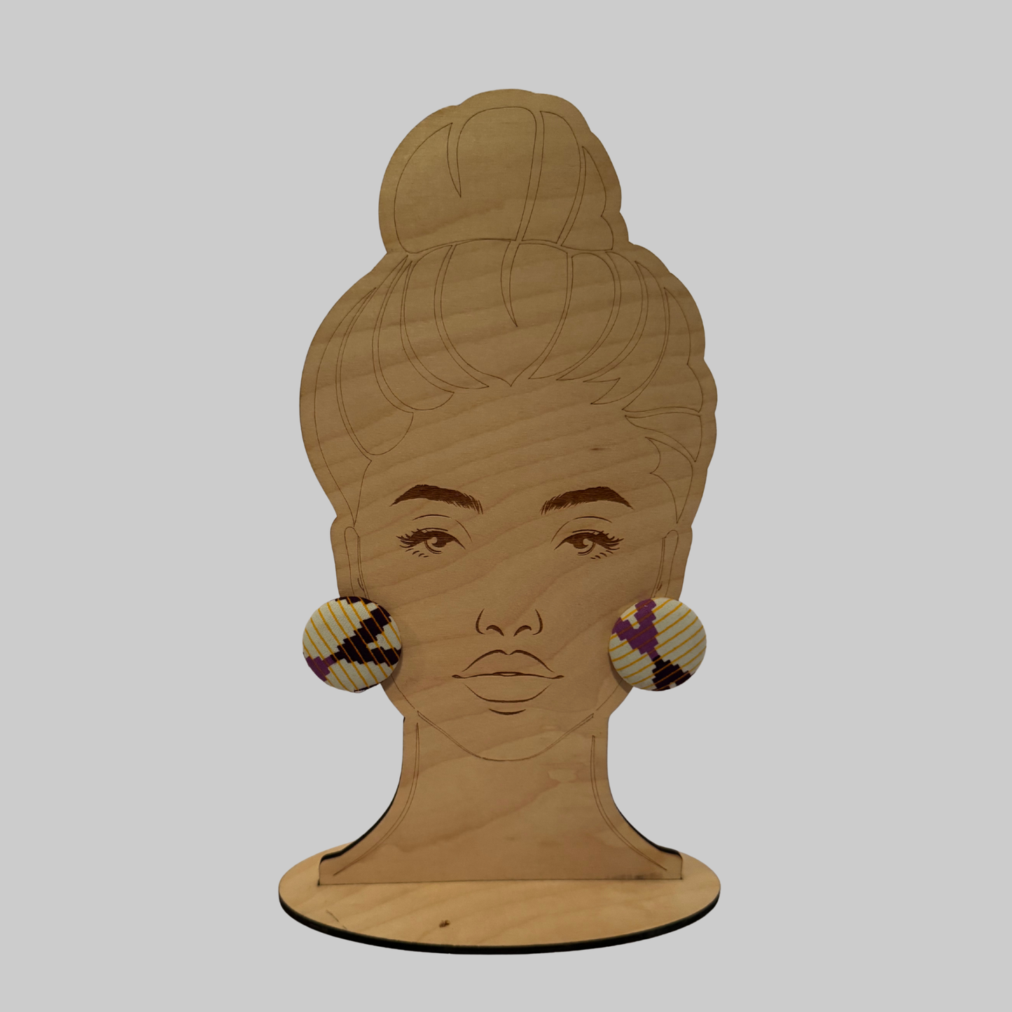 Cute As a Button — Ankara Button Earrings